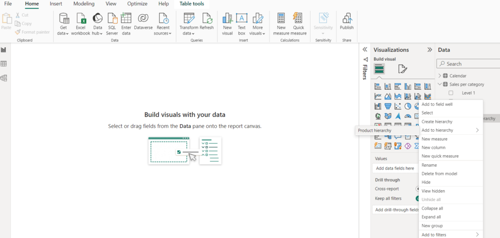 Power BI hierarchy